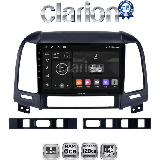 CLARION GL53239 Οθόνη OEM Multimedia Αυτοκινήτου για Hyundai SantaFe 2006 > 2013 (CarPlay/AndroidAuto/BT/GPS/WIFI/GPRS)