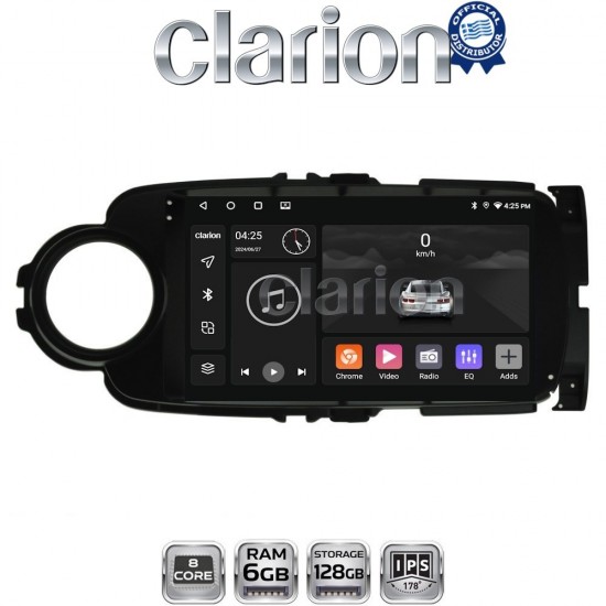 CLARION GL53254B Οθόνη OEM Multimedia Αυτοκινήτου για Toyota Yaris 2012 > 2015 Αν το αυτοκίνητο είναι υβριδικό, παρακαλώ ενημερώστε μας πριν την παραγγελία σας. (CarPlay/AndroidAuto/BT/GPS/WIFI/GPRS)
