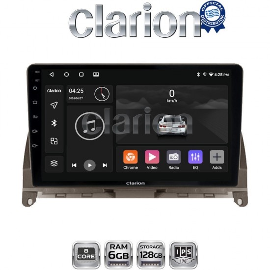 CLARION GL53265BR Οθόνη OEM Multimedia Αυτοκινήτου για Mercedes C Class W204 2007 > 2011 (CarPlay/AndroidAuto/BT/GPS/WIFI/GPRS)