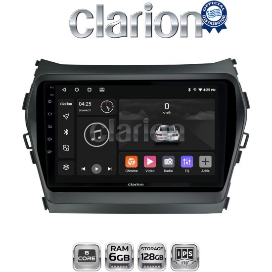 CLARION GL53309 Οθόνη OEM Multimedia Αυτοκινήτου για HY SANTA FE 2013 > 2017 HY IX45 (CarPlay/AndroidAuto/BT/GPS/WIFI/GPRS)