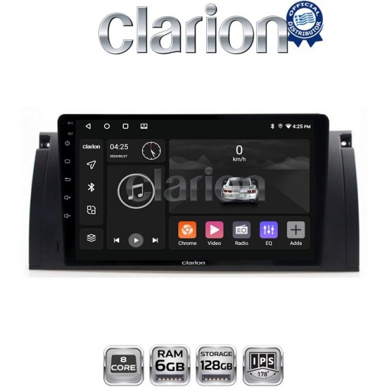 CLARION GL53395 Οθόνη OEM Multimedia Αυτοκινήτου για BMW S5-S7-X5 (E38-E39-E59) 1998 2003 (CarPlay/AndroidAuto/BT/GPS/WIFI/GPRS)