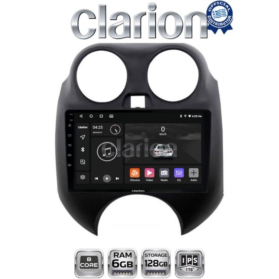 CLARION GL53459 Οθόνη OEM Multimedia Αυτοκινήτου για Nissan Micra 2010 > 2014 (CarPlay/AndroidAuto/BT/GPS/WIFI/GPRS)