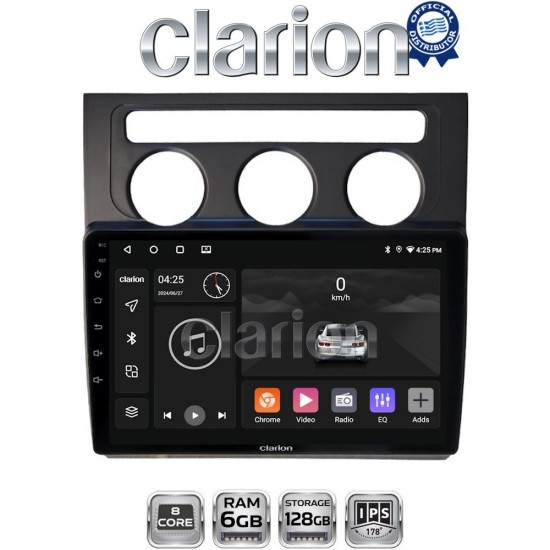 CLARION GL53511B Οθόνη OEM Multimedia Αυτοκινήτου για VW Touran 2003 > 2010 (CarPlay/AndroidAuto/BT/GPS/WIFI/GPRS)