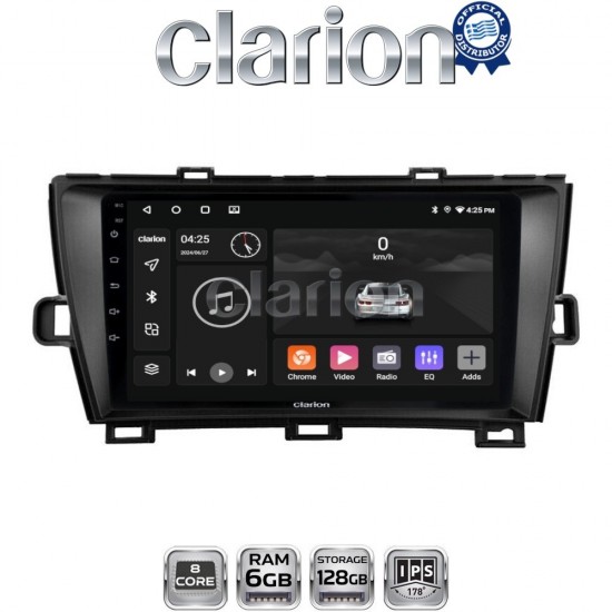 CLARION GL53561B Οθόνη OEM Multimedia Αυτοκινήτου για Toyota Prius 2009 > 2015 (CarPlay/AndroidAuto/BT/GPS/WIFI/GPRS)