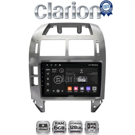 CLARION GL53582S Οθόνη OEM Multimedia Αυτοκινήτου για VW Polo 2002 > 2009 (CarPlay/AndroidAuto/BT/GPS/WIFI/GPRS)