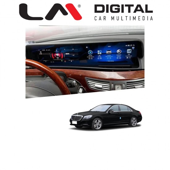 LM Digital - LM JFK1962 DUAL Οθόνη OEM Multimedia Αυτοκινήτου για Mercedes S Class W221 2005 > 2013 με εργοστασιακό σύστημα NTG3.0 - NTG3.5 (CarPlay/AndroidAuto/BT/GPS/WIFI/GPRS)