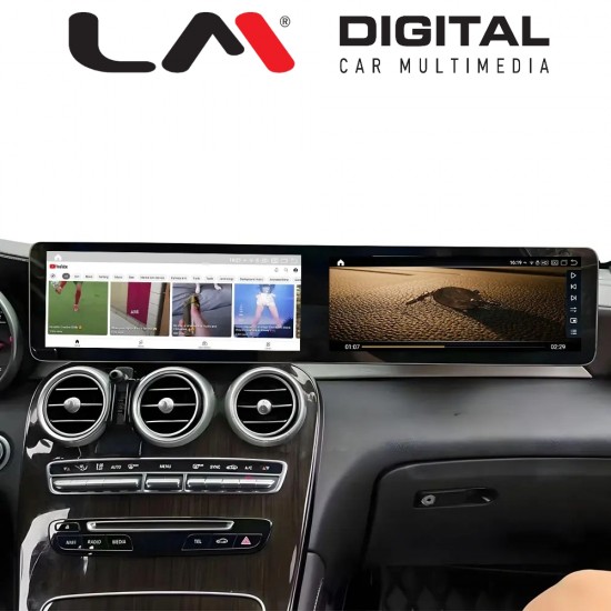 LM Digital - LM JFK8970 DUAL Οθόνη OEM Multimedia Αυτοκινήτου για Mercedes C Class W205 2014 > 2018 με εργοστασιακό σύστημα NTG 5.0 Διατηρεί το εργοστασιακό ταμπλό (CarPlay/AndroidAuto/BT/GPS/WIFI/GPRS)