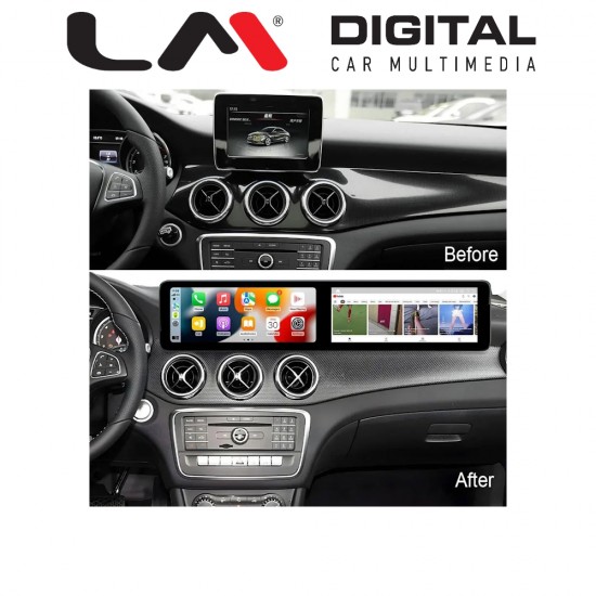 LM Digital - LM JFK1971 DUAL Οθόνη OEM Multimedia Αυτοκινήτου για Mercedes GLA 2014 > 2018 με εργοστασιακό σύστημα NTG 5.0 (CarPlay/AndroidAuto/BT/GPS/WIFI/GPRS)