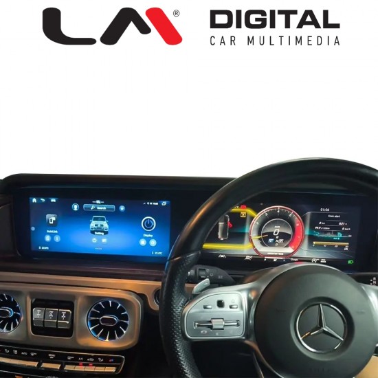 LM Digital - LM JFKR1972D DUAL Οθόνη OEM Multimedia Αυτοκινήτου για Mercedes G Class W463 2019 > 2024 με εργοστασιακό σύστημα NTG 5.0 (Για δεξιοτίμονα οχήματα) (CarPlay/AndroidAuto/BT/GPS/WIFI/GPRS)