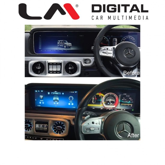 LM Digital - LM JFKR1972D DUAL Οθόνη OEM Multimedia Αυτοκινήτου για Mercedes G Class W463 2019 > 2024 με εργοστασιακό σύστημα NTG 5.0 (Για δεξιοτίμονα οχήματα) (CarPlay/AndroidAuto/BT/GPS/WIFI/GPRS)