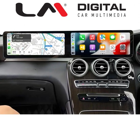 LM Digital - LM JFKR8976 DUAL Οθόνη OEM Multimedia Αυτοκινήτου για Mercedes C Class W205 2014 > 2018 με εργοστασιακό σύστημα NTG 5.0 (Για δεξιοτίμονα οχήματα) (CarPlay/AndroidAuto/BT/GPS/WIFI/GPRS)