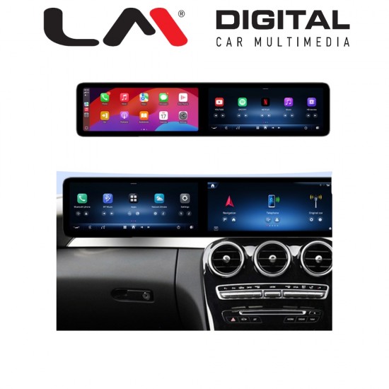 LM Digital - LM JFKR1977 DUAL Οθόνη OEM Multimedia Αυτοκινήτου για Mercedes GLA 2014 > 2018 με εργοστασιακό σύστημα NTG 5.0 (Για δεξιοτίμονα οχήματα) (CarPlay/AndroidAuto/BT/GPS/WIFI/GPRS)