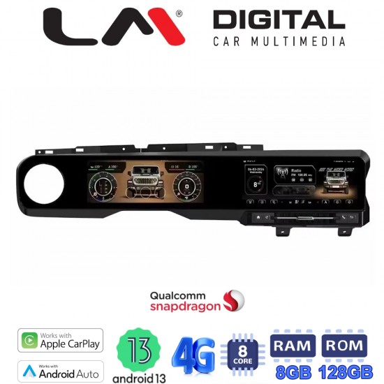 LM Digital - LM JFK2979 DUAL Οθόνη OEM Multimedia Αυτοκινήτου για Jeep Wrangler 2018 > 2023 (CarPlay/AndroidAuto/BT/GPS/WIFI/GPRS)