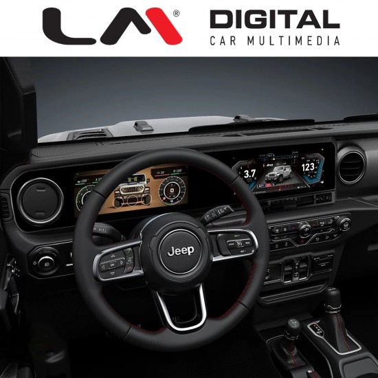LM Digital - LM JFK2979 DUAL Οθόνη OEM Multimedia Αυτοκινήτου για Jeep Wrangler 2018 > 2023 (CarPlay/AndroidAuto/BT/GPS/WIFI/GPRS)