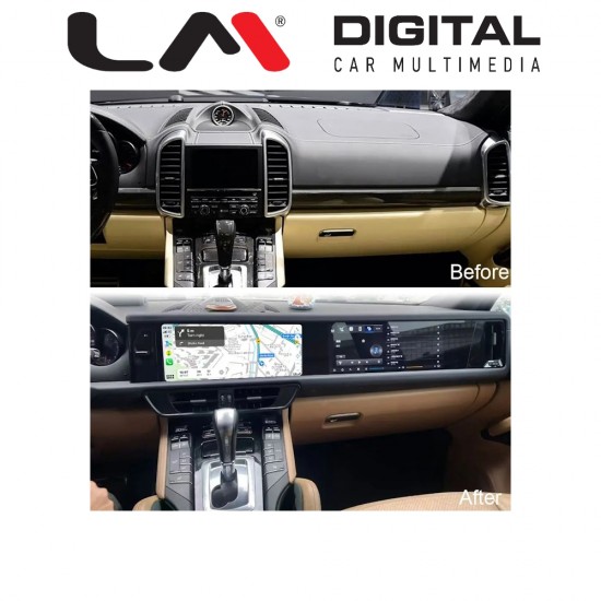 LM Digital - LM JFK8836 DUAL Οθόνη OEM Multimedia Αυτοκινήτου για Porsche Cayenne 2010 > 2017 με εργοστασιακό σύστημα PCM 4.0 (CarPlay/AndroidAuto/BT/GPS/WIFI/GPRS)