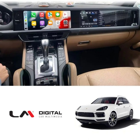 LM Digital - LM JFK8836 DUAL Οθόνη OEM Multimedia Αυτοκινήτου για Porsche Cayenne 2010 > 2017 με εργοστασιακό σύστημα PCM 4.0 (CarPlay/AndroidAuto/BT/GPS/WIFI/GPRS)