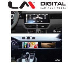 LM Digital - LM JFK8837 DUAL Οθόνη OEM Multimedia Αυτοκινήτου για Porsche Cayenne 2018 > 2023 με εργοστασιακό σύστημα PCM 5.0 - 6.0 (CarPlay/AndroidAuto/BT/GPS/WIFI/GPRS)