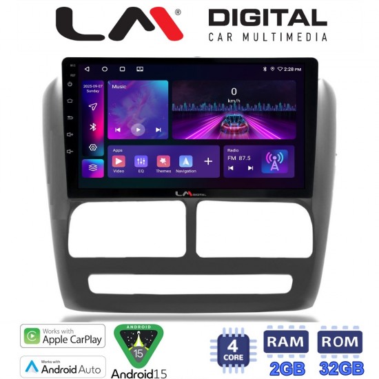 LM Digital - LM ZA4211 GPS Οθόνη OEM Multimedia Αυτοκινήτου για Fiat Doblo '10-'15 & Opel Combo'10-'15 (CarPlay/AndroidAuto/BT/GPS/WIFI/GPRS)