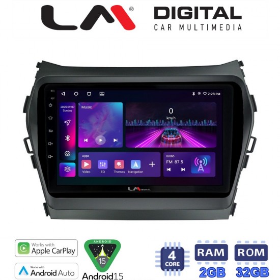 LM Digital - LM ZA4309 GPS Οθόνη OEM Multimedia Αυτοκινήτου για HY SANTA FE 2013 > 2017 HY IX45 (CarPlay/AndroidAuto/BT/GPS/WIFI/GPRS)