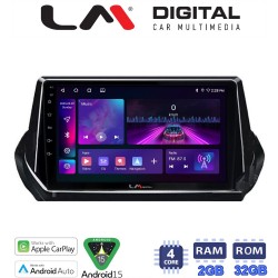 LM Digital - LM ZA4375 GPS Οθόνη OEM Multimedia Αυτοκινήτου για PEUGEOT 208-2008 2012> (CarPlay/AndroidAuto/BT/GPS/WIFI/GPRS)