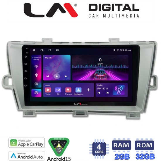 LM Digital - LM ZA4561 GPS Οθόνη OEM Multimedia Αυτοκινήτου για TOYOTA PRIUS 2009>2016 (CarPlay/AndroidAuto/BT/GPS/WIFI/GPRS)