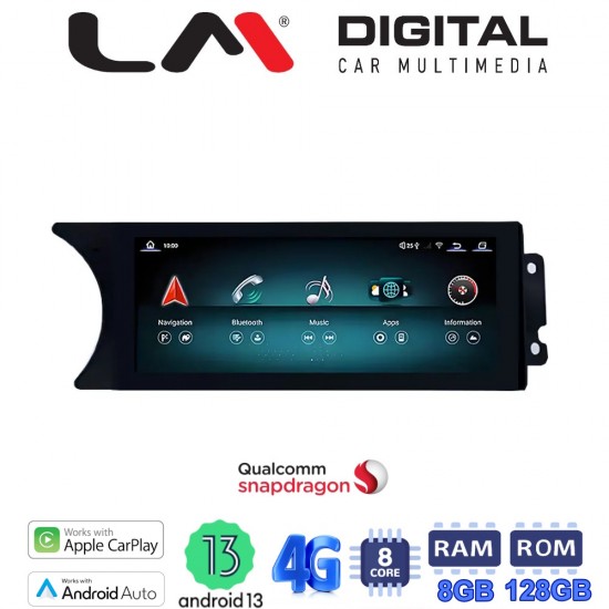 LM Digital - LM JFK824 8128 Οθόνη OEM Multimedia Αυτοκινήτου για Mercedes C class (W204) FACELIFT 2011 > 2014 (CarPlay/AndroidAuto/BT/GPS/WIFI/GPRS)