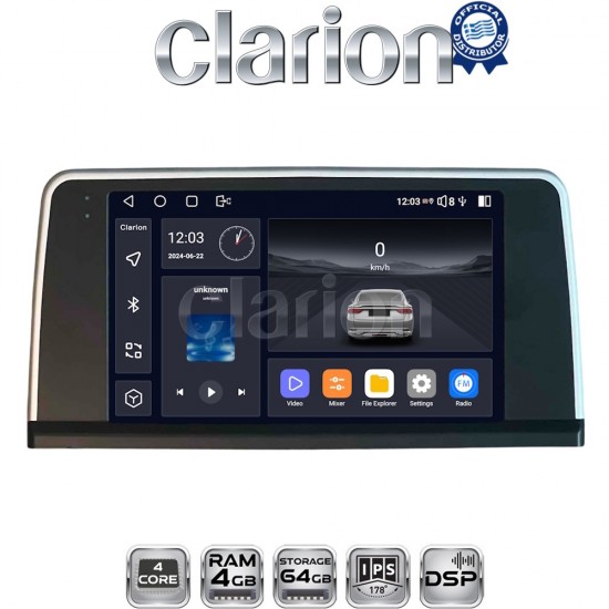 CLARION GL32350 Οθόνη OEM Multimedia Αυτοκινήτου για BMW SERIES 3 2010 > (F30 F31,F34,F35,F80) BMW SERIES 4 2013 > (F32,F33,F36,F83) με σύστημα NBT (CarPlay/AndroidAuto/BT/GPS/WIFI/GPRS)