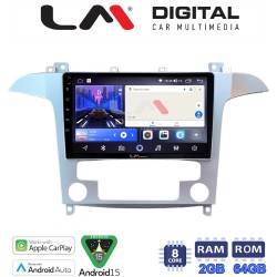 LM Digital - LM ZW8003 GPS Οθόνη OEM Multimedia Αυτοκινήτου για Ford S-Max 2006 > 2014 (CarPlay/AndroidAuto/BT/GPS/WIFI)