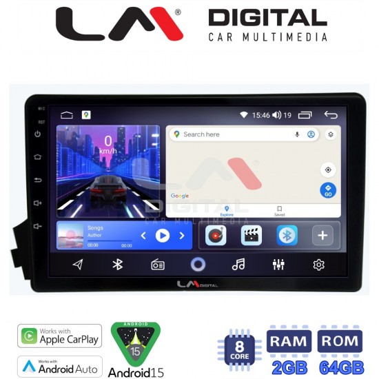 LM Digital - LM ZW8015 GPS Οθόνη OEM Multimedia Αυτοκινήτου για Ssangyong Actyon - Kyron 2006>2015 (CarPlay/AndroidAuto/BT/GPS/WIFI)