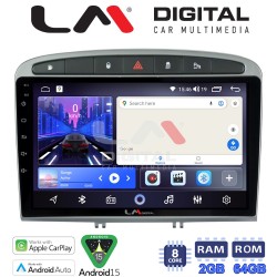 LM Digital - LM ZW8083S GPS Οθόνη OEM Multimedia Αυτοκινήτου για Δεν διαθέτει υποδοχή για DVD/CD, (για ανάκτηση λειτουργίας ανάγνωσης CD/DVD ζητήστε το προιόν: LM DVD) (CarPlay/AndroidAuto/BT/GPS/WIFI)