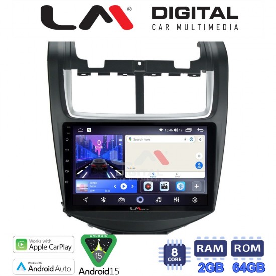 LM Digital - LM ZW8108 GPS Οθόνη OEM Multimedia Αυτοκινήτου για Chevrolet Aveo 2014>2017 (CarPlay/AndroidAuto/BT/GPS/WIFI)