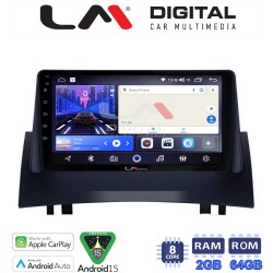 LM Digital - LM ZW8138 GPS Οθόνη OEM Multimedia Αυτοκινήτου για Renault Megane2 2002 > 2008 (CarPlay/AndroidAuto/BT/GPS/WIFI)