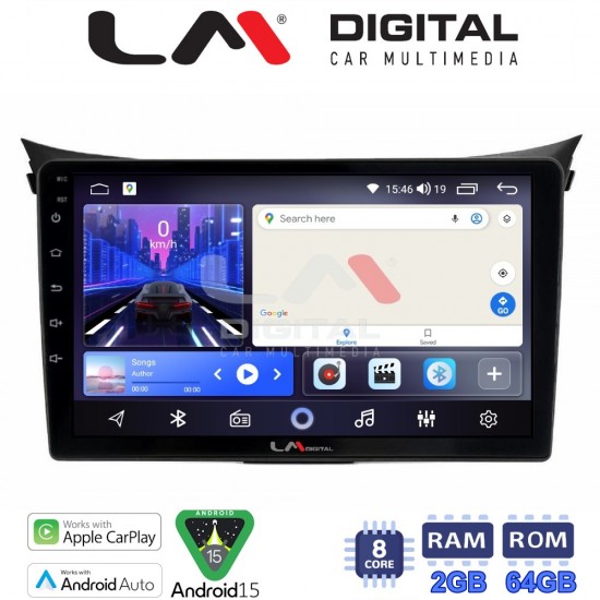LM Digital - LM ZW8156 GPS Οθόνη OEM Multimedia Αυτοκινήτου για Hyundai i30 2012 > 2017 (CarPlay/AndroidAuto/BT/GPS/WIFI)