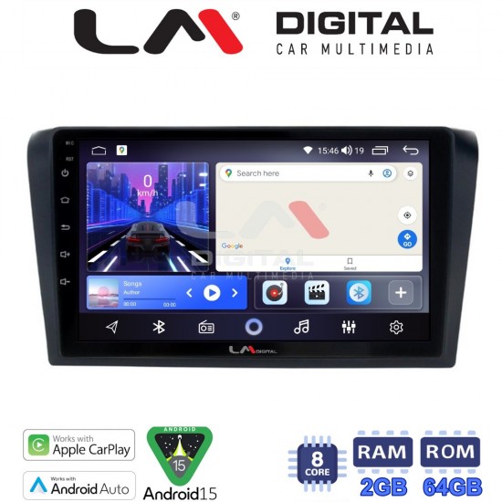 LM Digital - LM ZW8161 GPS Οθόνη OEM Multimedia Αυτοκινήτου για MAZDA 3 2003 > 2008 (CarPlay/AndroidAuto/BT/GPS/WIFI)