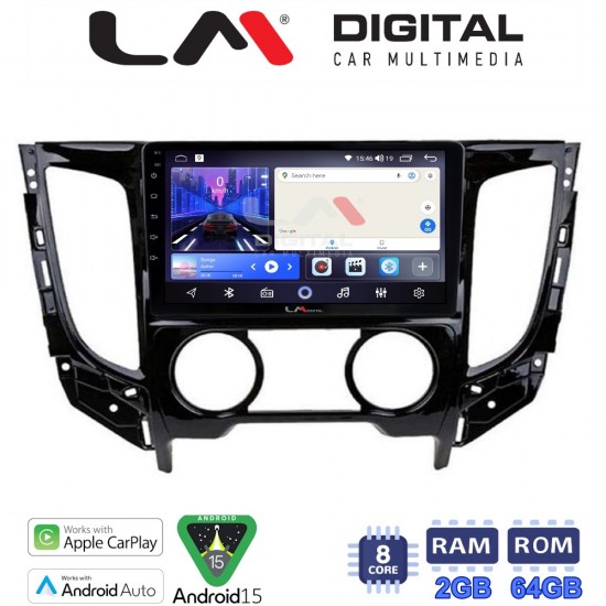 LM Digital - LM ZW8230A GPS Οθόνη OEM Multimedia Αυτοκινήτου για Mitsubishi L200 2014 > Μόνο για αυτοκίνητα με Air Condition (CarPlay/AndroidAuto/BT/GPS/WIFI)