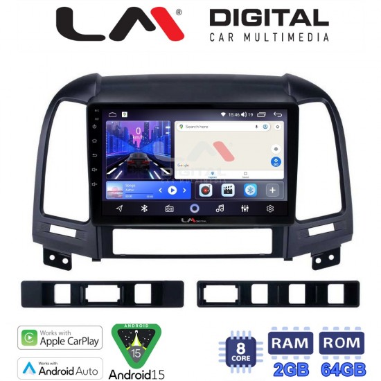 LM Digital - LM ZW8239 GPS Οθόνη OEM Multimedia Αυτοκινήτου για Hyundai SantaFe 2006 > 2013 (CarPlay/AndroidAuto/BT/GPS/WIFI)