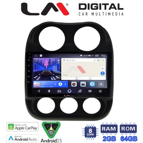 LM Digital - LM ZW8252 GPS Οθόνη OEM Multimedia Αυτοκινήτου για JEEP COMPASS 2011>2016 (CarPlay/AndroidAuto/BT/GPS/WIFI)