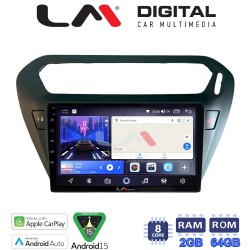 LM Digital - LM ZW8294B GPS Οθόνη OEM Multimedia Αυτοκινήτου για Citroen Elysee 2013 > Peugeot 301 2013 > (CarPlay/AndroidAuto/BT/GPS/WIFI)