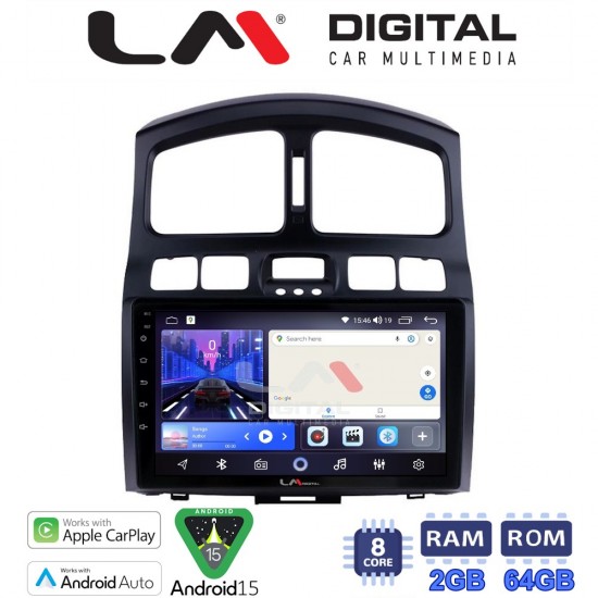 LM Digital - LM ZW8317 GPS Οθόνη OEM Multimedia Αυτοκινήτου για Hyundai Santa Fe 2000 > 2006 (CarPlay/AndroidAuto/BT/GPS/WIFI)