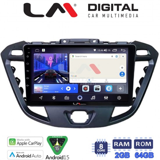 LM Digital - LM ZW8366 GPS Οθόνη OEM Multimedia Αυτοκινήτου για TRANSIT CUSTOM - TOURNEO CUSTOM 2013> (CarPlay/AndroidAuto/BT/GPS/WIFI)