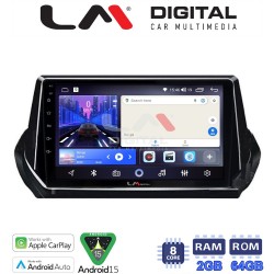 LM Digital - LM ZW8375 GPS Οθόνη OEM Multimedia Αυτοκινήτου για PEUGEOT 208-2008 2012> (CarPlay/AndroidAuto/BT/GPS/WIFI)