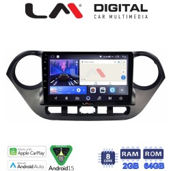 LM Digital - LM ZW8406 GPS Οθόνη OEM Multimedia Αυτοκινήτου για Hyundai i10 2014> (CarPlay/AndroidAuto/BT/GPS/WIFI)