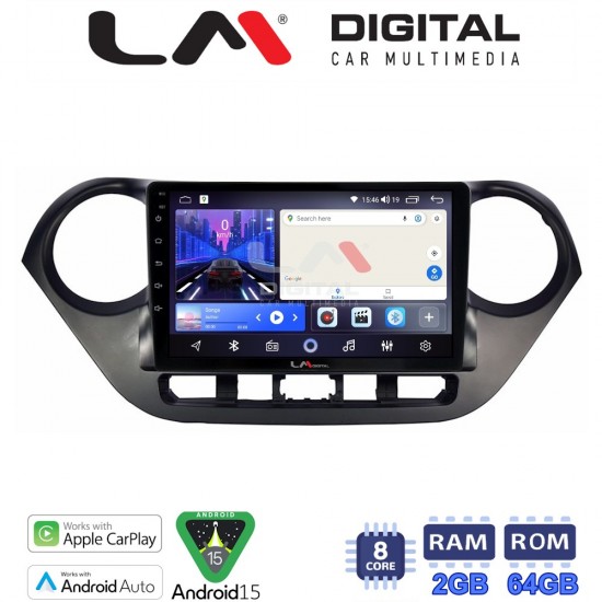 LM Digital - LM ZW8406 GPS Οθόνη OEM Multimedia Αυτοκινήτου για Hyundai i10 2014> (CarPlay/AndroidAuto/BT/GPS/WIFI)