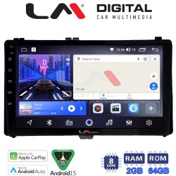 LM Digital - LM ZW8418 GPS Οθόνη OEM Multimedia Αυτοκινήτου για Toyota Auris '15> & Corolla '17-'19 (CarPlay/AndroidAuto/BT/GPS/WIFI)