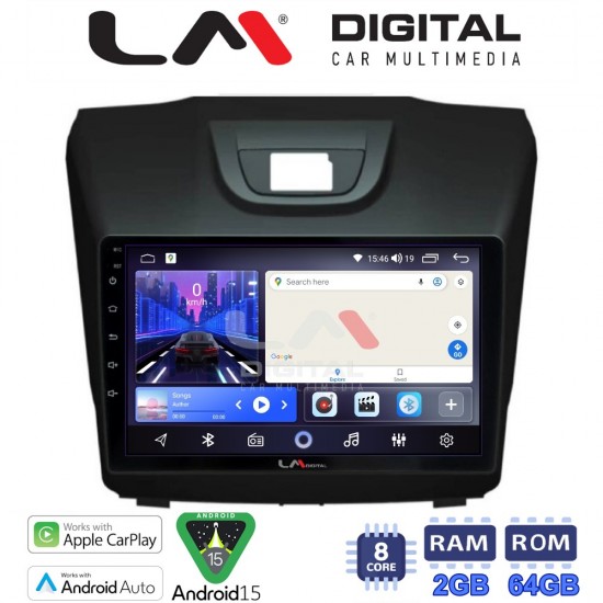 LM Digital - LM ZW8435 GPS Οθόνη OEM Multimedia Αυτοκινήτου για ISUZU DMAX 2012> (CarPlay/AndroidAuto/BT/GPS/WIFI)