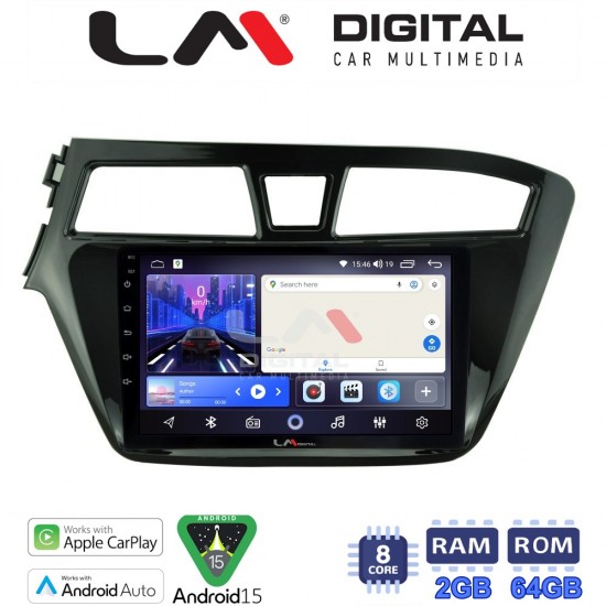 LM Digital - LM ZW8517 GPS Οθόνη OEM Multimedia Αυτοκινήτου για Hyundai i20 2015> (CarPlay/AndroidAuto/BT/GPS/WIFI)
