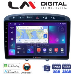 LM Digital - LM ZN4083G GPS Οθόνη OEM Multimedia Αυτοκινήτου για Peugeot 308 2007 > 2012 (CarPlay/AndroidAuto/BT/GPS/WIFI/GPRS)