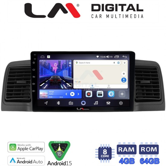 LM Digital - LM ZK8010B GPS Οθόνη OEM Multimedia Αυτοκινήτου για Toyota Corolla 2000-2007 (CarPlay/AndroidAuto/BT/GPS/WIFI)