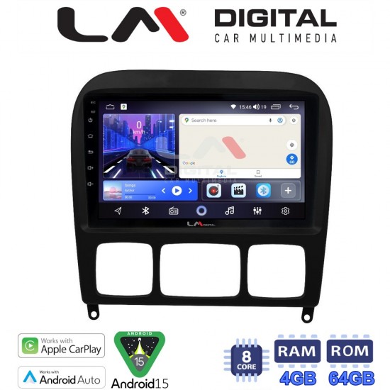 LM Digital - LM ZK8220 GPS Οθόνη OEM Multimedia Αυτοκινήτου για MERCEDES S (W220) 1998>2005 (CarPlay/AndroidAuto/BT/GPS/WIFI)