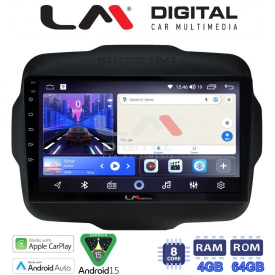 LM Digital - LM ZK8273 GPS Οθόνη OEM Multimedia Αυτοκινήτου για Jeep Gran Cherokee 2014 > (CarPlay/AndroidAuto/BT/GPS/WIFI)